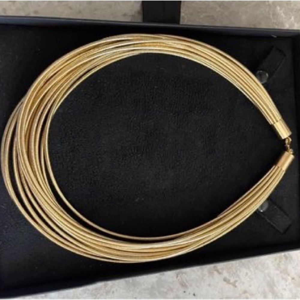 14k omega like strand necklace